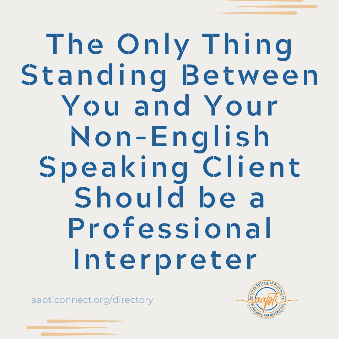 Find a professional #interpreter or #translator here: aapticonnect.org/directory 
#legal #conference #business #professionals #meetings #language