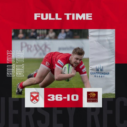 Jersey Rugby Club on Twitter "Full Time, it’s a Win which takes us to