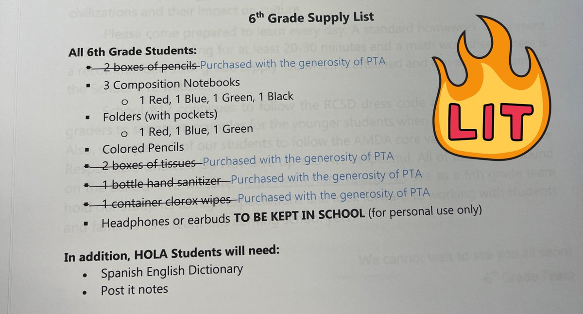 RCSDAMDA's tweet photo. Families helping families! That is what it is ALL about. Thank YOU @AMDA12_PTA for purchasing many of the items off our supplies lists to lighten the load for ALL families. You ROCK 🎸@RCSDNYS @drpeluso @white_lajuan @allypetersnews @News_8 @LaChicaLopez @edoutreach21 https://t.co/VakG6Usgi2