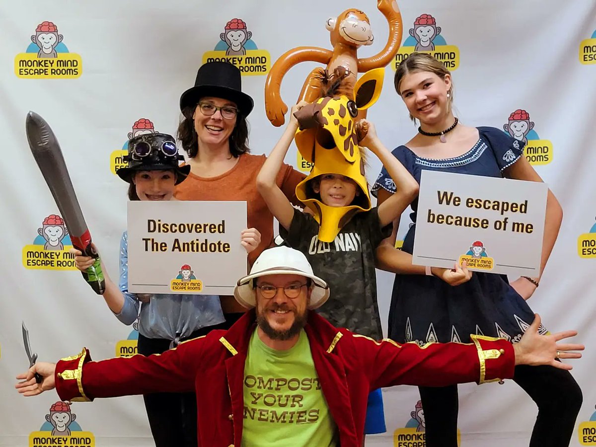 MonkeyMindEscap's tweet photo. Was an escape room adventure on your summer bucket list? 🐵🧠 Still 1 week left! https://t.co/BOjXfxWWgw
