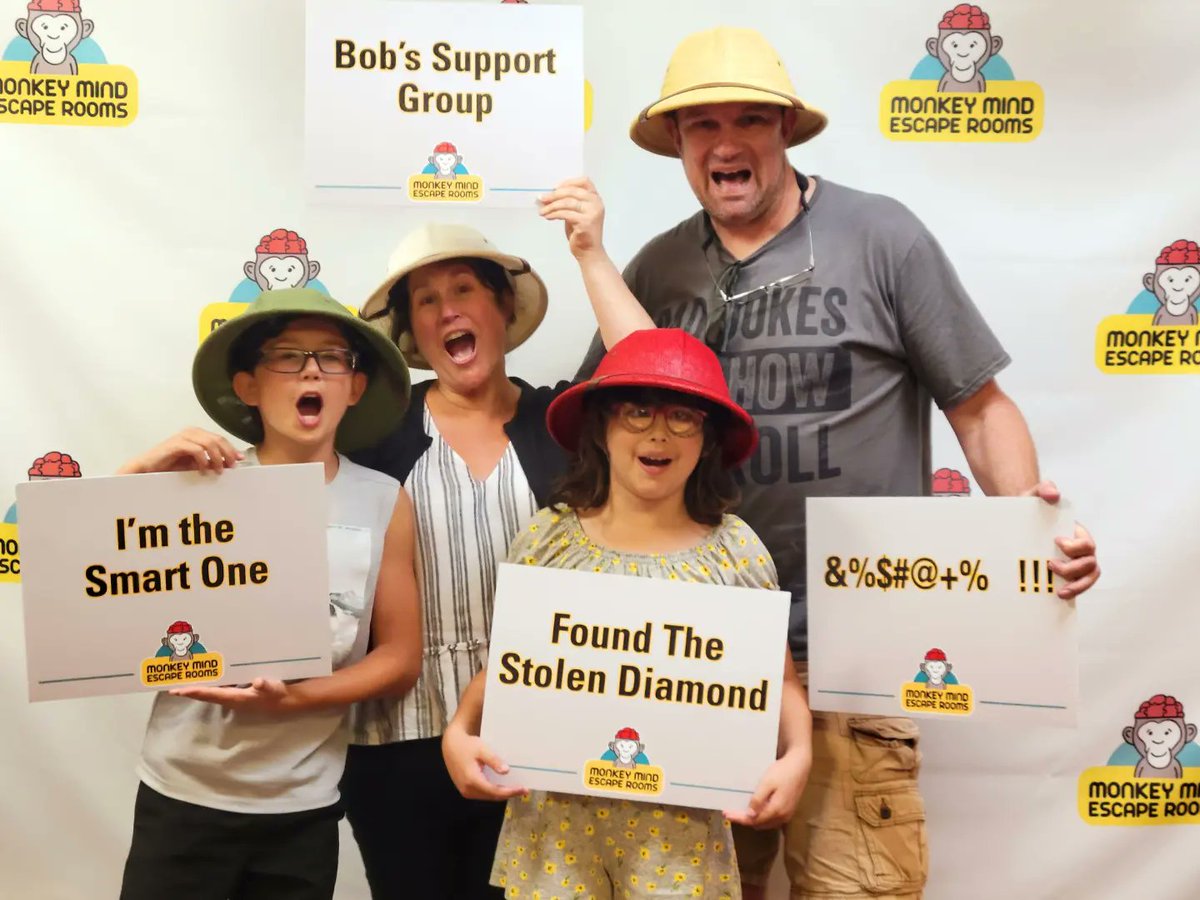 MonkeyMindEscap's tweet photo. Was an escape room adventure on your summer bucket list? 🐵🧠 Still 1 week left! https://t.co/BOjXfxWWgw