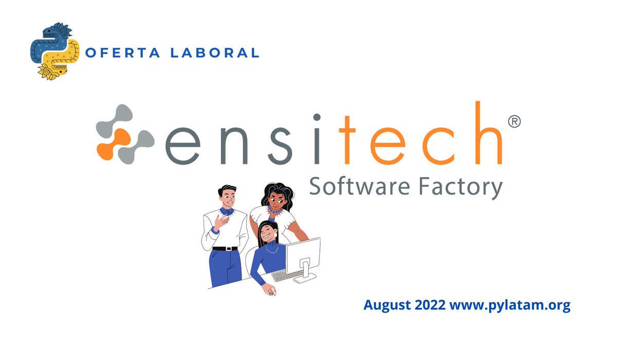 PyLatam's tweet image. 🚨¡Atención comunidad! @EnsitechMx está en busca de talento y esta podría ser tu oportunidad de pertenecer a esta empresa.🐍

Más información 👇
pylatam.org/#trabajo

O visita el stand en #PyConLatam22 , donde el personal te estará esperando para responder todas tus preguntas.