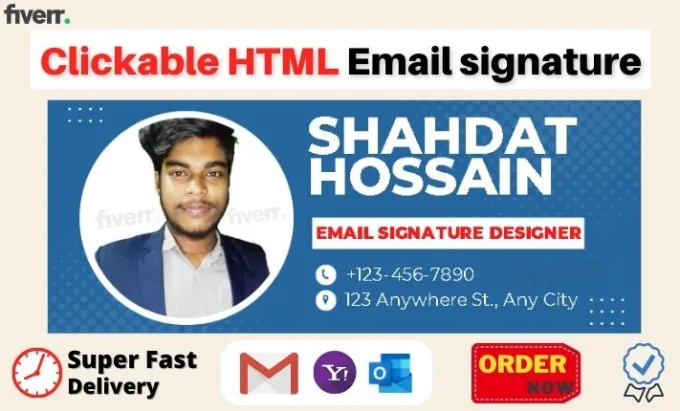 freelancersany3's tweet photo. I will design an attractive clickable HTML email signature, outlook email
For more information click the link and visit our service.
Link - https://t.co/IYrHg2UKxT
#emailsignature #html #htmlemailsignature #clcikableemailsignature https://t.co/D0js8y61wB