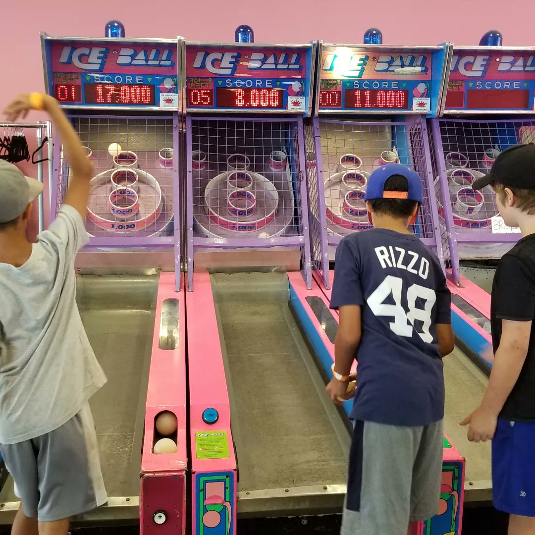 410E9th's tweet photo. Spent the morning at @MS136DEWEY running fielding drills. Melted. Quickly transitioned to some shio and ramen @JapanVillageBK in @IndustryCity. Finished off with Skeet Ball, Ping Pong, Basketball, and Connect Four at the game room. #NYCD10, our kids know you - end to end. https://t.co/C8uRV46s3A