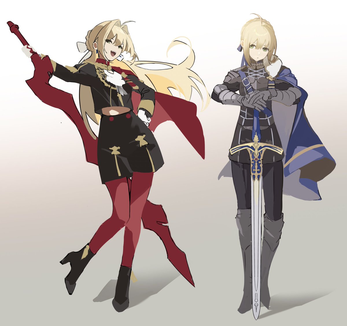 アルトリア・ペンドラゴン ,ネロ・クラウディウス(Fate) ,赤セイバー