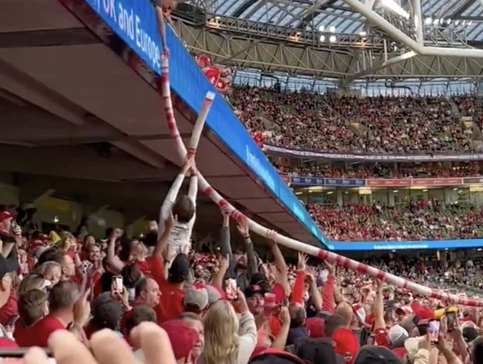 Barstool Sports on Twitter "VIDEO Free Beer Inspires Fans To Build A