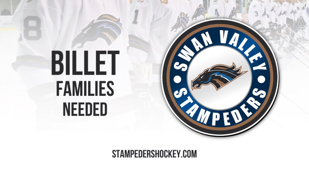 SVStampeders's tweet photo. Stampeders Seek Billet Families for the Upcoming 2022/23 Season. Click the link for full details https://t.co/zmymhN2v8M or call Rhonda at (204) 734-8162 to sign up. https://t.co/qCuySPFSgA