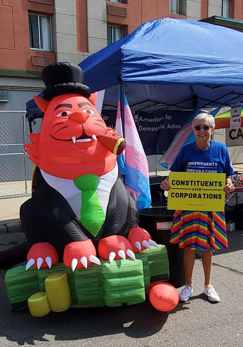 TaxMarchIowa's tweet photo. Stop by, grab some swag &amp; learn about how we can Unrig Our Economy. 
Waterloo Pride fest 2022! https://t.co/rt97HMgtMh