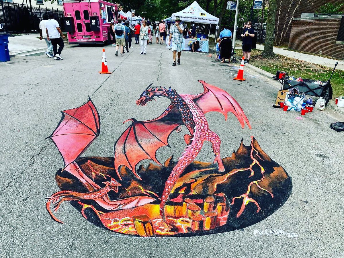 Our own <a href="/studiomccann/">Shawn McCann</a> is busy this summer, creating art all over the place. Check out this latest paining in Chicago (so far, my personal favorite out of all he’s done this summer). #streetart #paranormal #dragons #interdimensional 

~ @NCTFowler ❤️🐲❤️