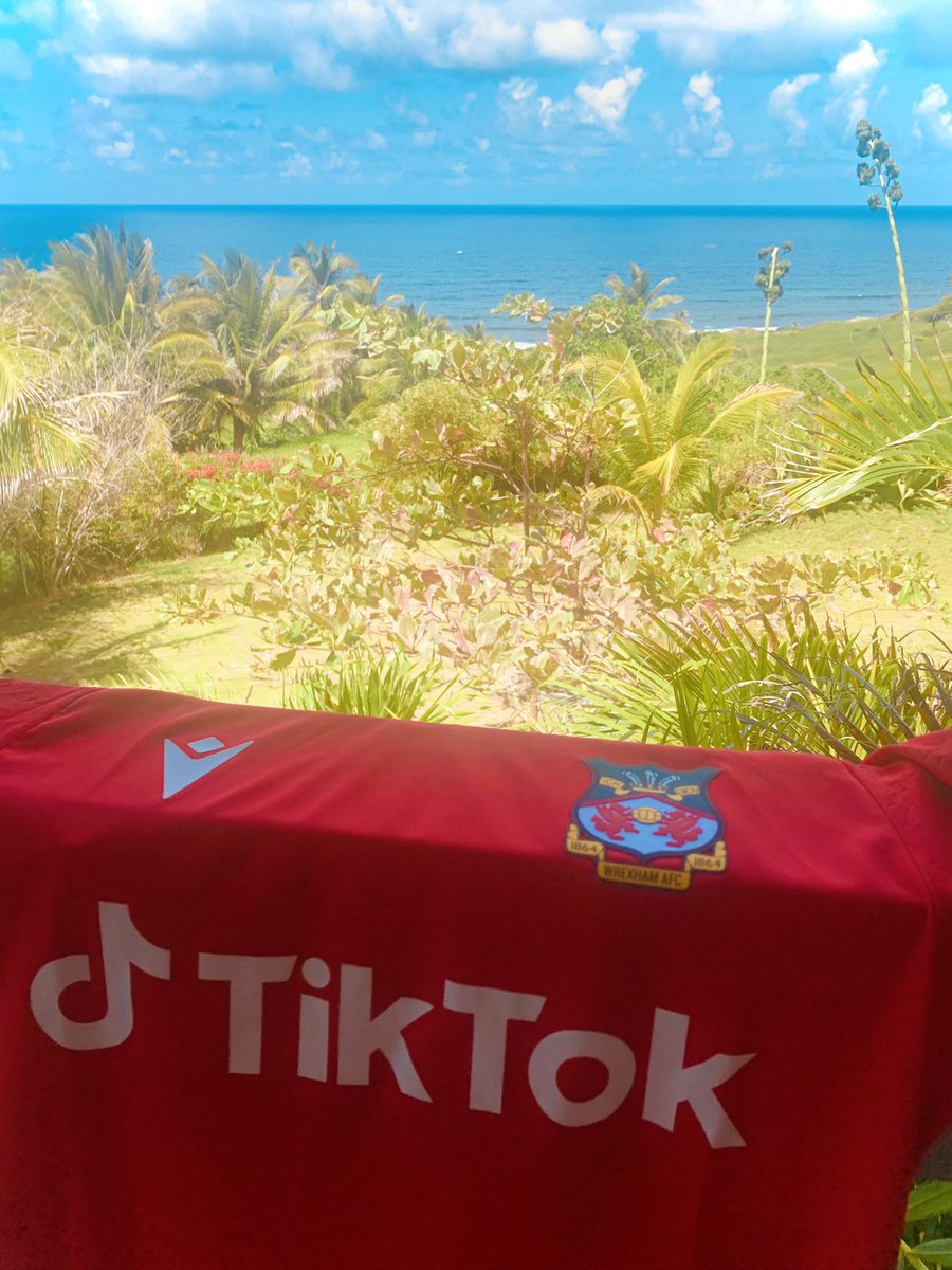 Eggaline's tweet image. Thankful for a win listening live from the Caribbean @Wrexham_AFC #TheRedOne on tour! #WelcometoWrexham