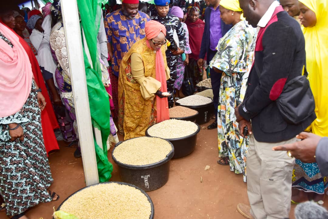 DrRamatuAliyu's tweet photo. I charged the women to rise up and take certain vocations that were previously tagged ‘no-go-area. If a man can farm large acres of land, a woman can equally do same.

That is what today’s event is all about!

~RTA https://t.co/bMmhwnt3yM