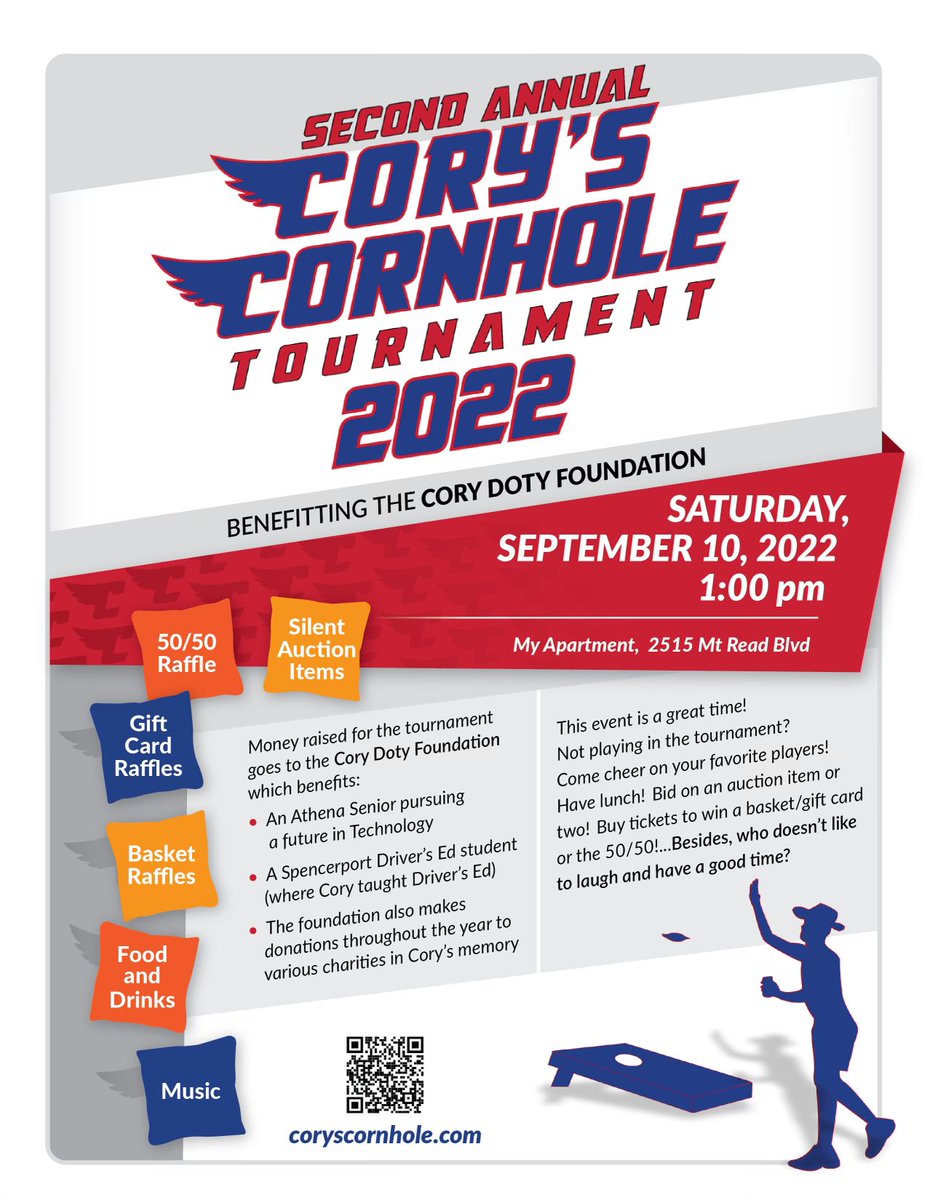 kjdoty's tweet photo. September 10th - Guaranteed Fun Time 

Stop by and grab lunch and a beverage. Come look at and try your luck at winning. some amazing auction items and gift baskets including awesome gift cards, Bills tickets, tickets to see the GooGoo Dolls, Cornhole board set, and much more. https://t.co/dsEZiaqvRj