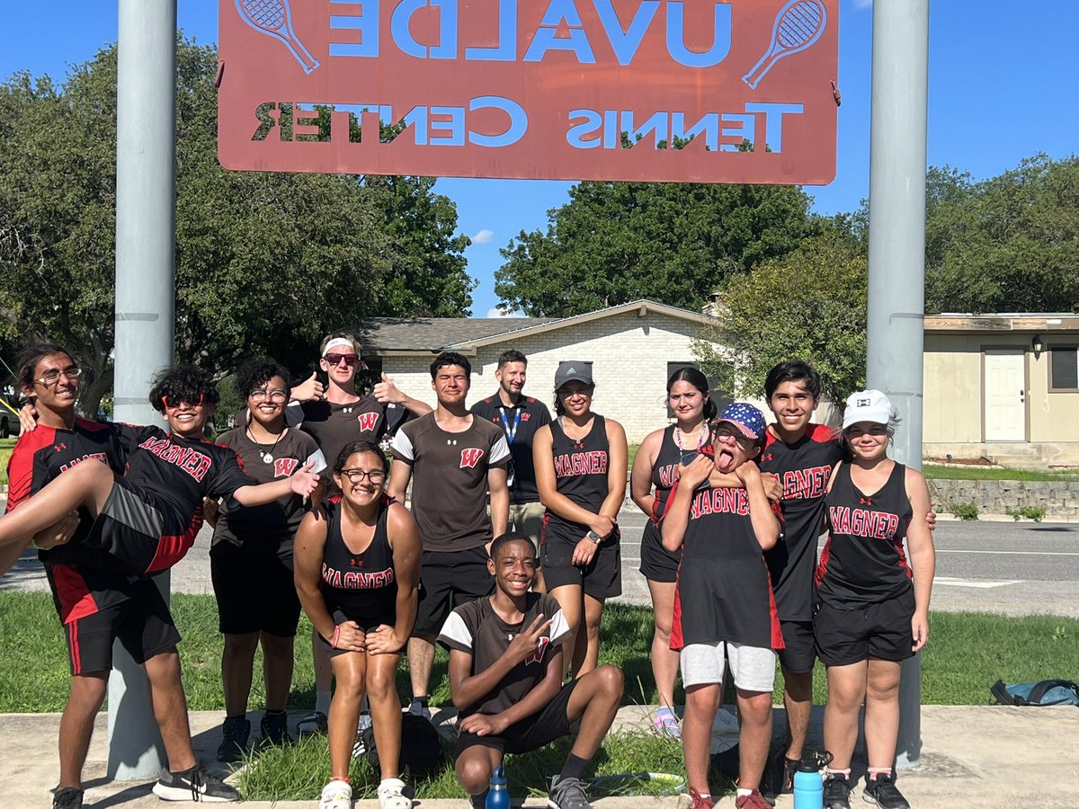 TennisWagner's tweet photo. Wagner tennis’ first match today! The T-birds triumphed over Carrizo Springs 14-8! Our second match unfortunately, came up short to Uvalde. Proud of our athletes #Bringthethunder https://t.co/PPBitTwAtb