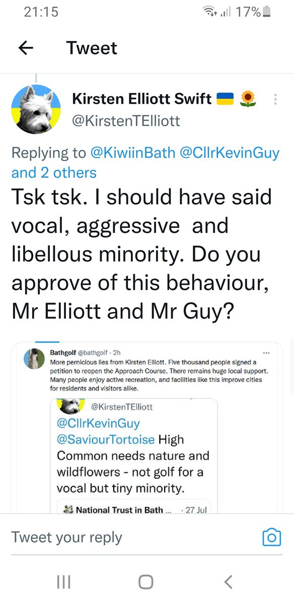 It's demonstrably untrue that a 'tiny minority' want the Approach Course open. Kirsten knows this. 'Lies' is the only reasonable way to describe her claims. I'm not after approval - just doing my best for those who signed the petition. (She's also the aggressive one, imo.)