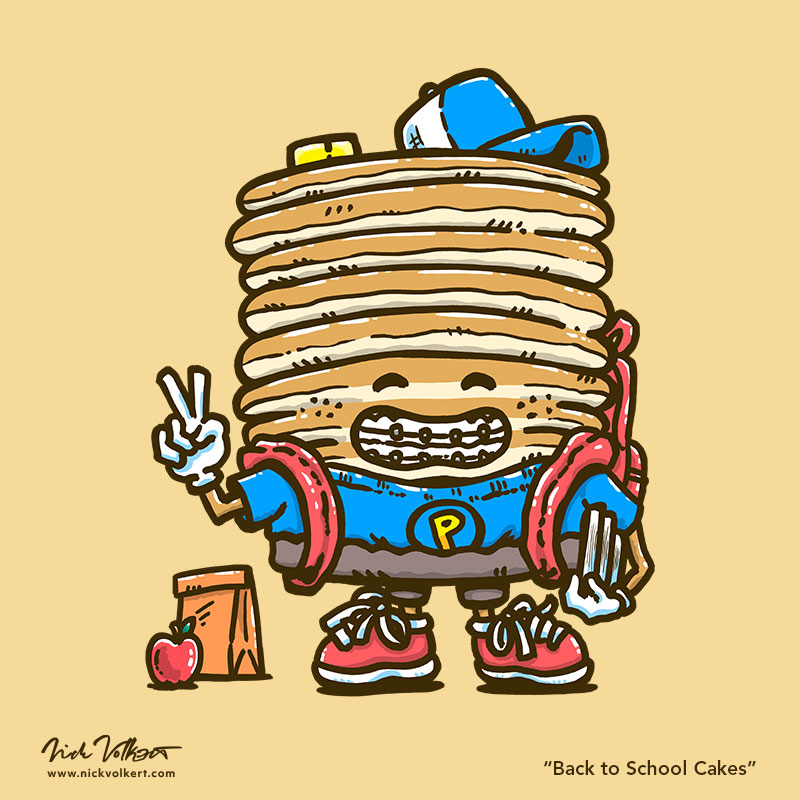 Captain Pancake is heading back to school too! Can’t believe it’s almost September!

#illustration #rendered #captainpancake #pancakes #backtoschool #school #backpack #peace #smiling #awkward #braces #schoolyear #backtoschool22