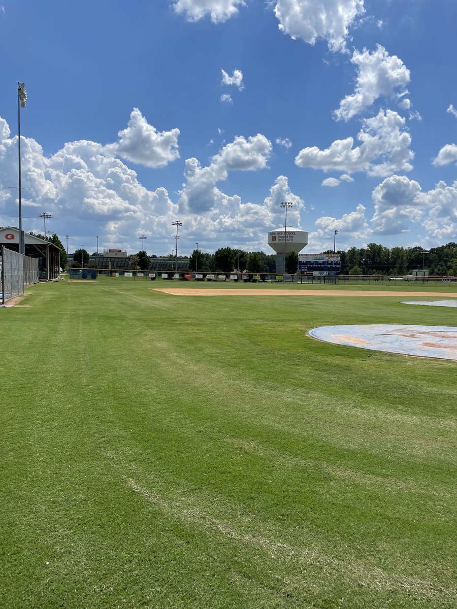 ghscatbaseball's tweet photo. Dale Ijames Stadium is striped and ready for the return of the GHS ⚾️ players to campus!!! Let’s GO!!! #overcome #getafterit #powerthroughit https://t.co/wGLVnN0IAK