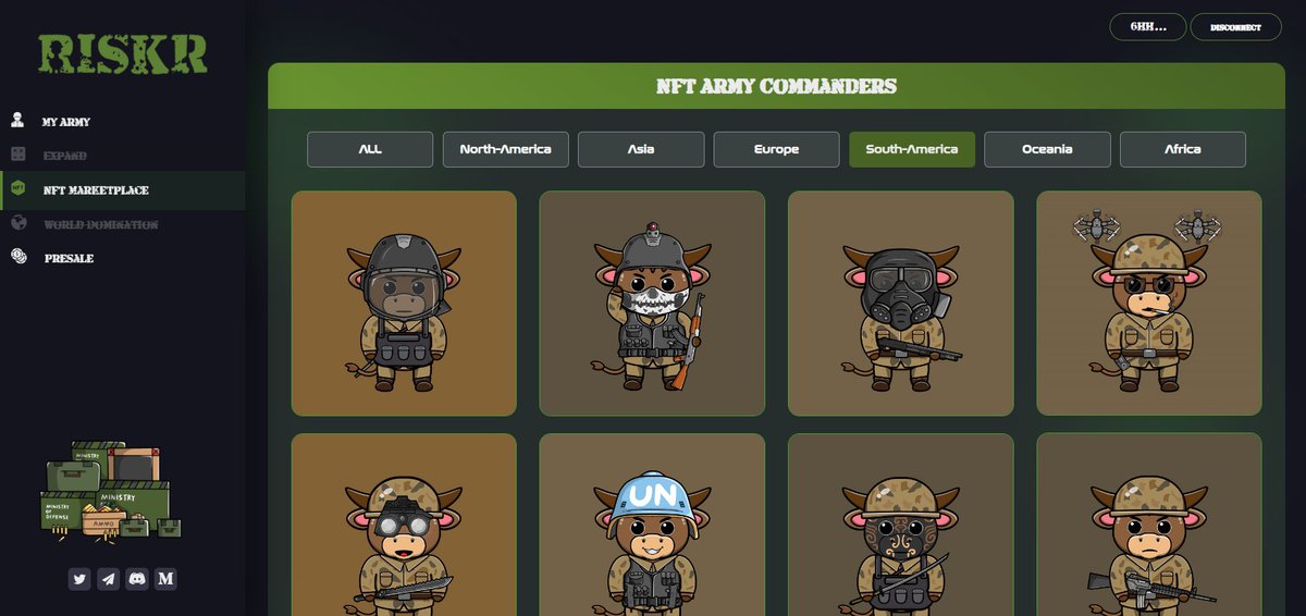 PlayRiskR's tweet photo. Soldiers🪖 Tomorrow 16:00 UTC the NFT Lieutenants presale goes live. Sale takes place at @SolSeaNFT.
Limited to 111 Lieutenants🎖️
#DeFi #NFTpresale #NFT #NFTcommunity #Solana #SolanaNFT https://t.co/p2mswqwkuF