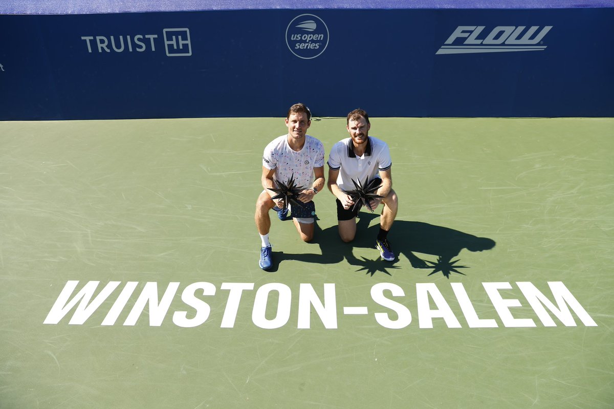 First time playing together = an @atptour title. Not bad, @jamie_murray and @mattebden!