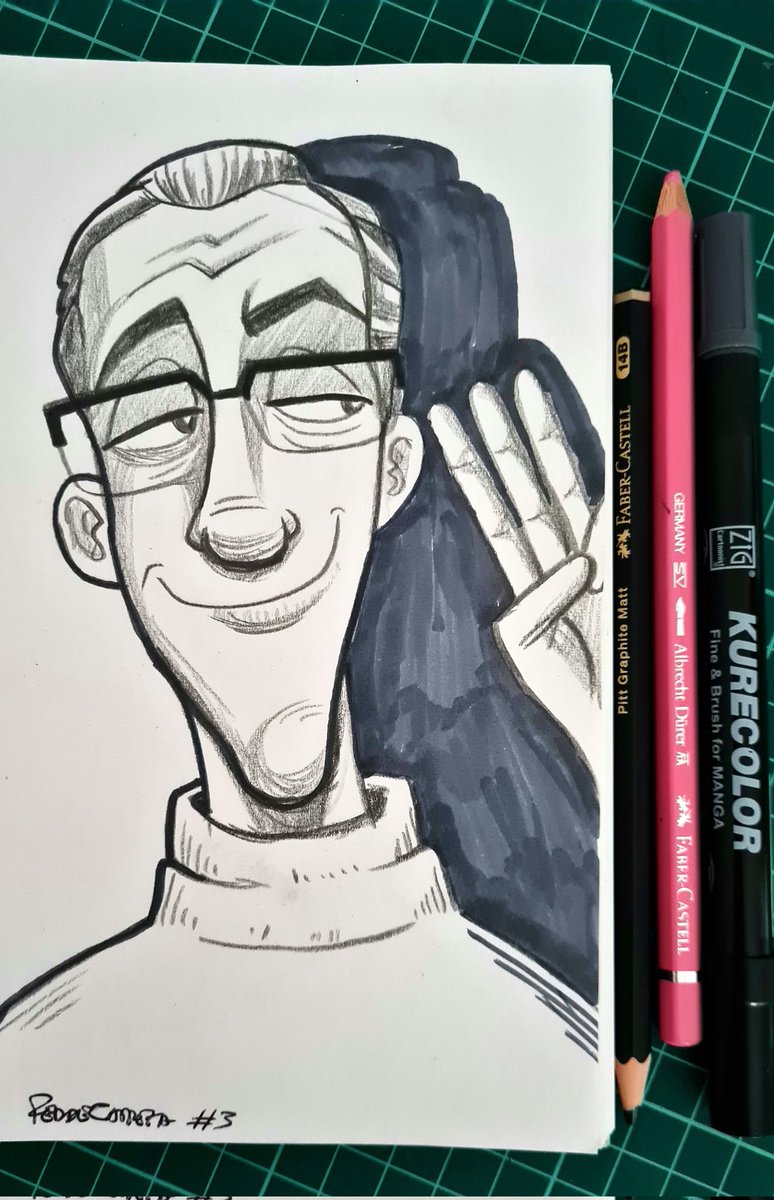 RuNNiNmeN's tweet photo. Reto de haz un dibujo al día: Day 3
Con el café matinal ves borroso...te lavas la cara sigues viendo borroso... te pones las gafas y WTF? 😅

#working #animes #NothingCanStop #Runninmen #Like #art #illustration #drawing #draw #picture #artist #sketch #paper #pen #cartoon https://t.co/EKCsDgpFHJ