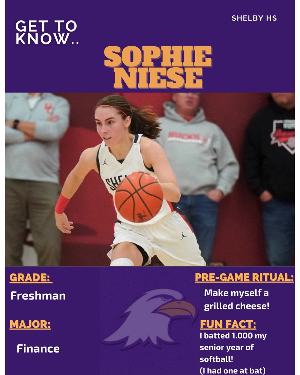 AshlandWBB's tweet photo. MEET OUR NEWCOMERS 🦅🏀
Sophie Niese from Shelby, Ohio! https://t.co/x3HDFnxPsu