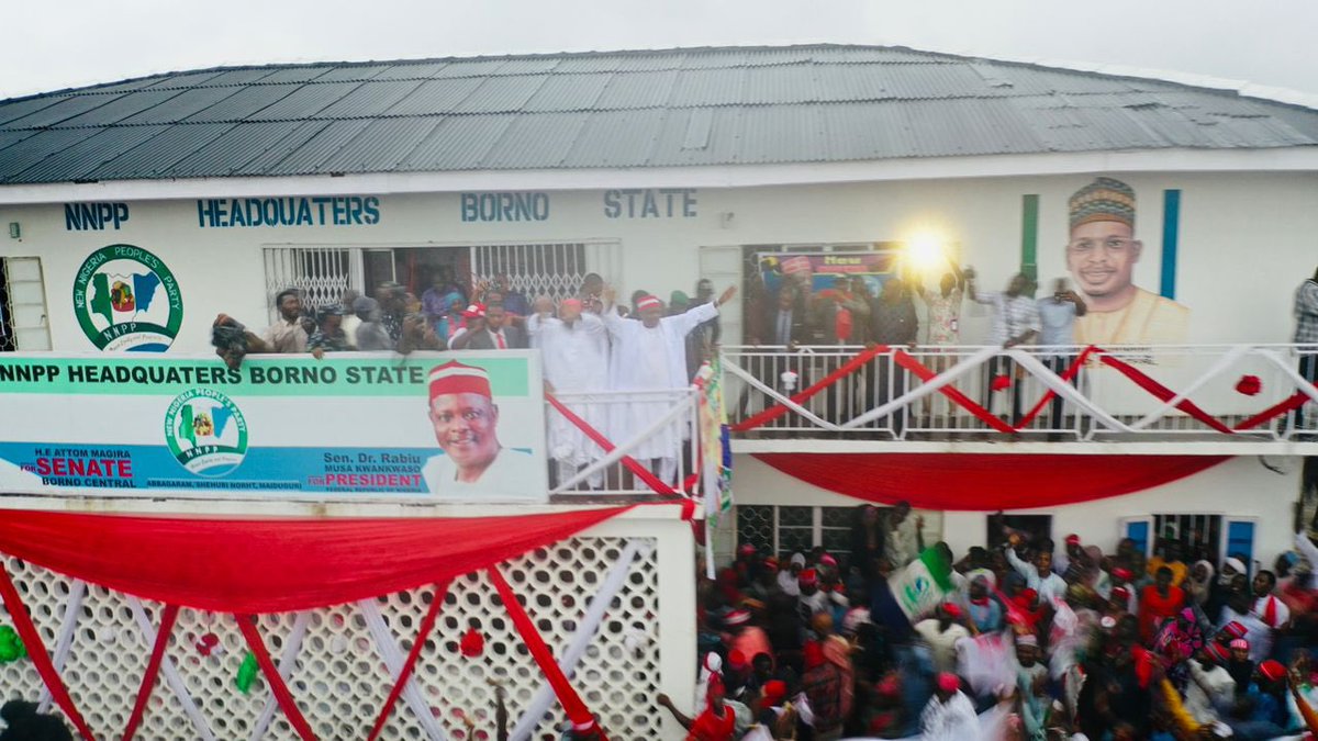 KwankwasoRM's tweet photo. BORNO!!!

I am elated by the high number of people that trooped out to welcome us, in Maiduguri today. 

Despite the rain, the people stood firm to express their happiness on receiving our message of rebirthing a New Nigeria. Thank you, Borno! https://t.co/nWXQh2fKIJ