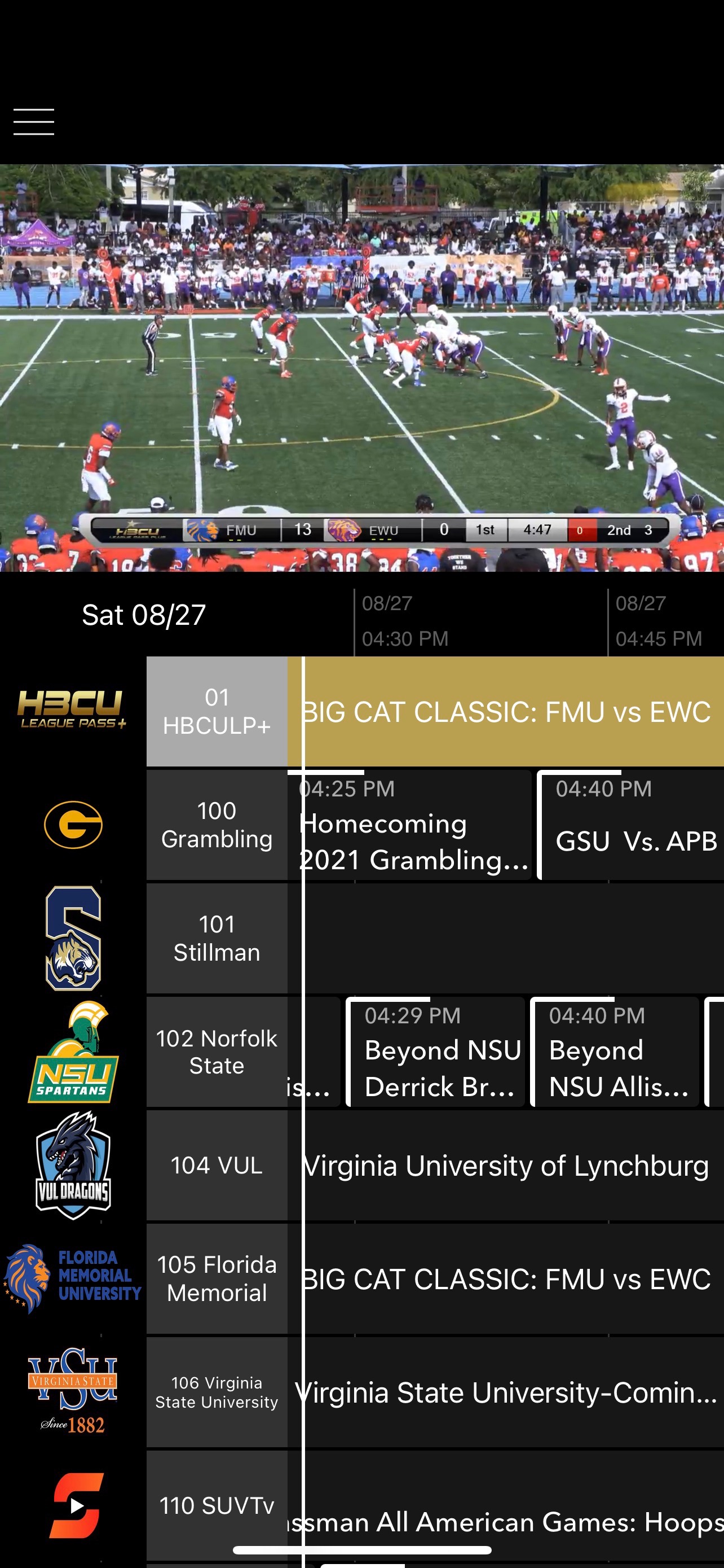 HBCU Pulse on Twitter "HBCU League Pass Plus has the Big Cat Classic