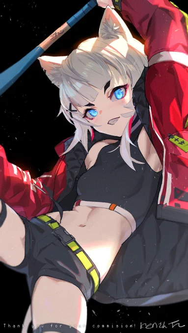 skebにてrenさんオリジナルキャラミカン。落書き以外で猫耳成分が補充できる貴重な経験。 