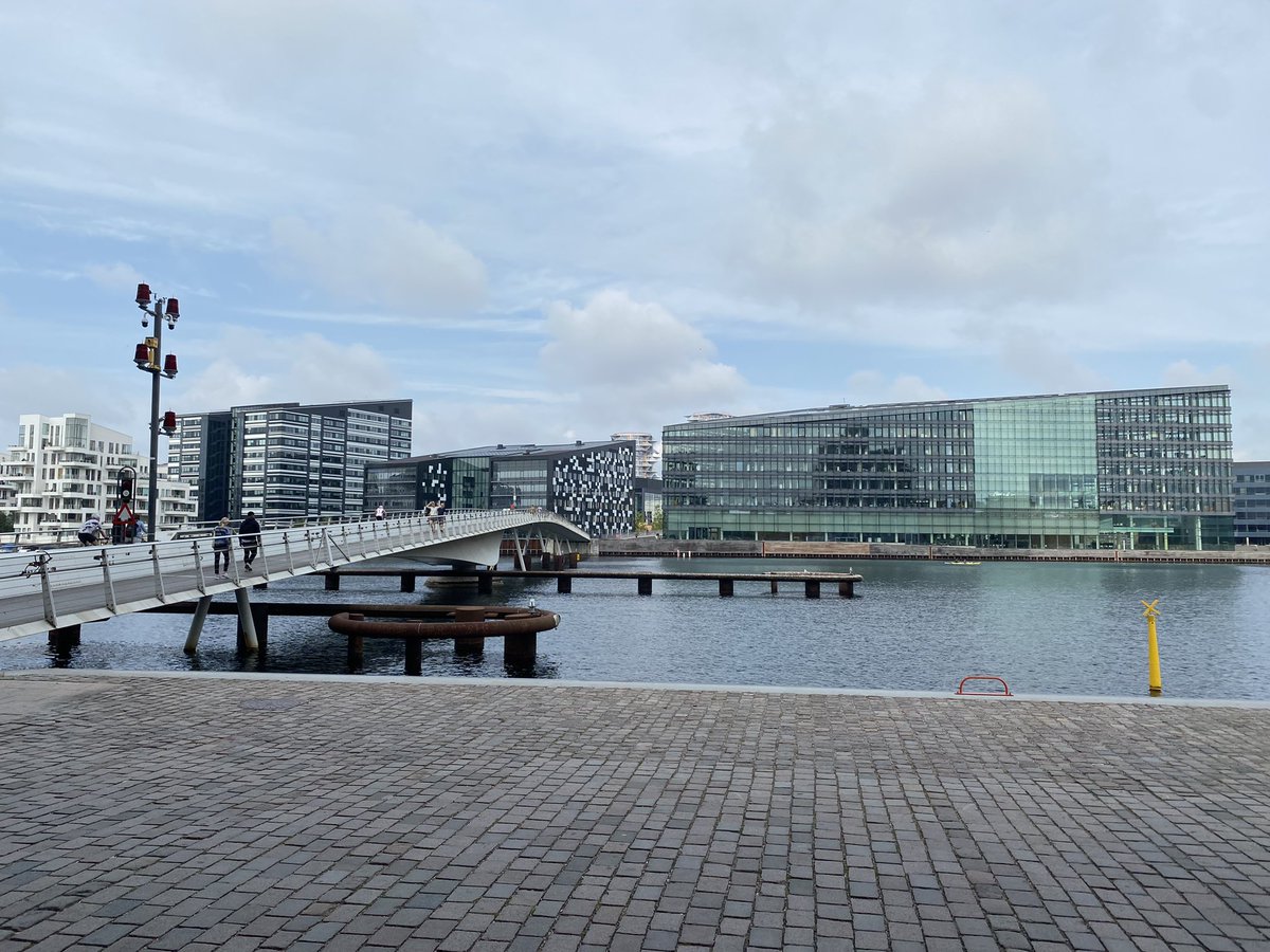 Have spent 10 days in Denmark admiring their dedication to cycling and public transport. Very inspiring. This is a cycle snake across the water