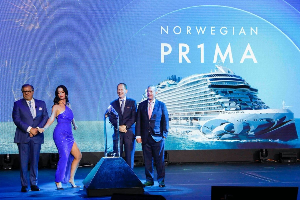 Norwegian Prima was officially named today by Katy Perry in Reykjavik, Iceland. @CruiseNorwegian @Fincantieri #NorwegianPrima