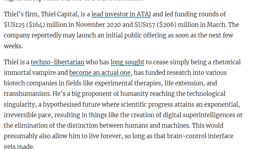 caitchirps's tweet photo. April 2021: ...'Thiel-Backed Psychedelics Firm Buys Majority of Brain-Control Interface Firm' https://t.co/nz1Ap2dfFM https://t.co/jFddECjA4i