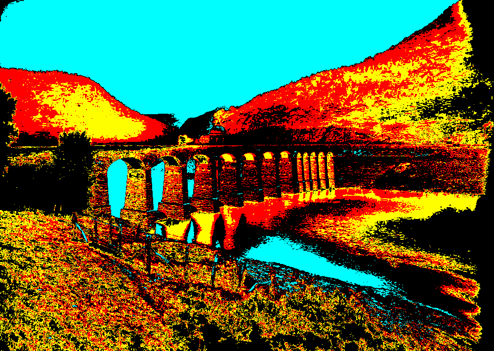 paintergoblin's tweet photo. Garreg Ddu reservoir, Percy Benzie Abery, @NLWales https://t.co/MYwpofqttt #wikidata #digitalart #photo (Palette: #TeletextRedYellowBlue) 🖌🎨 https://t.co/rxzpUiY5sF