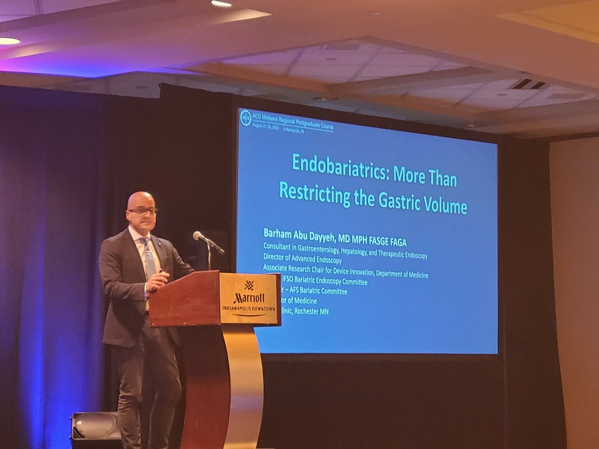 IBD_Afzali's tweet photo. Future of Gastroenterology is here - Endobariatrics - wow! presented by Dr Barham Abu Dayyeh @MayoClinicGIHep @AmCollegeGastro #ACGRegionals https://t.co/1HoUhVWFaR