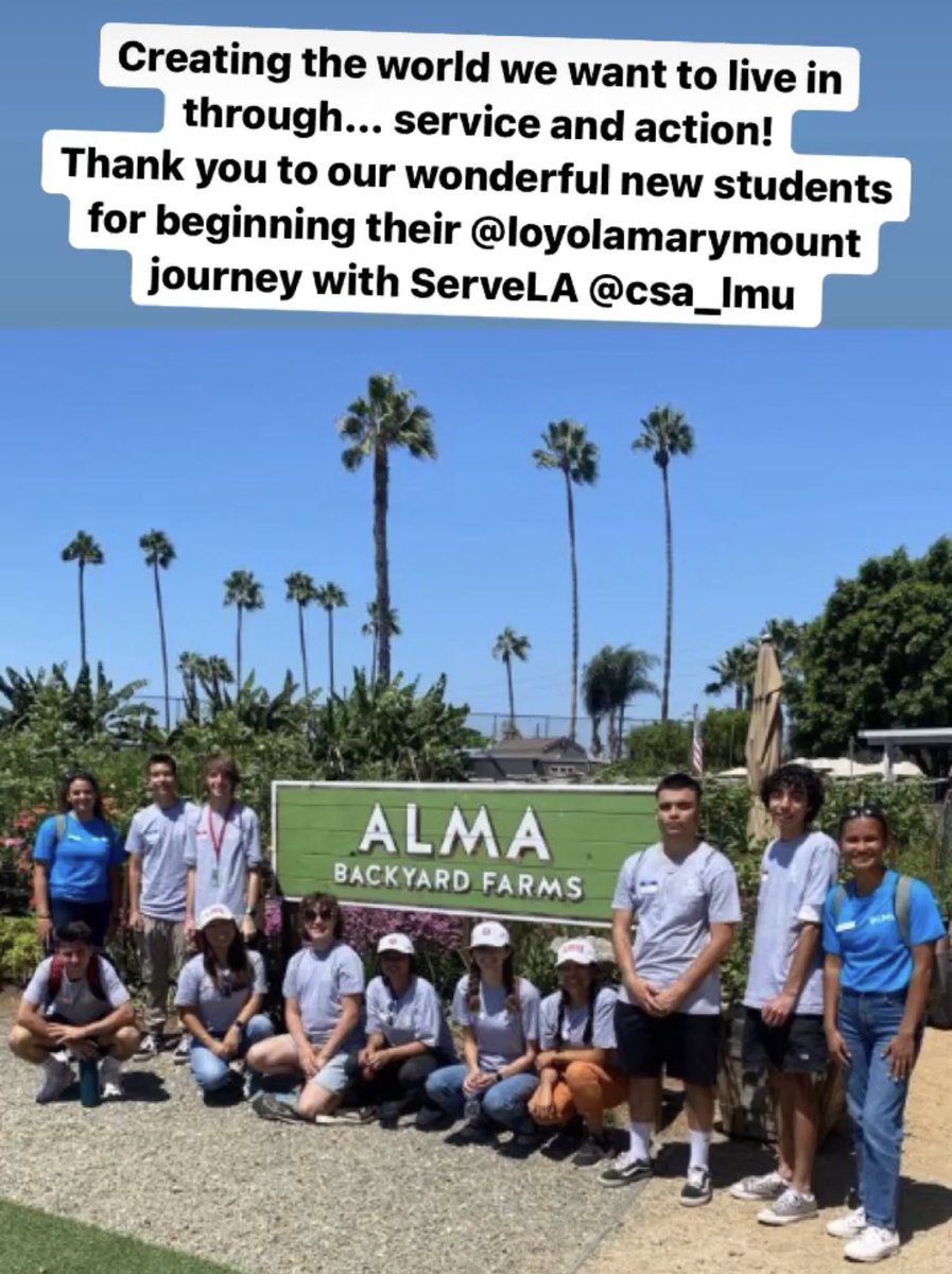 SVP_DrK's tweet photo. Thanks @almabackyardfarms for welcoming our students for ServeLA! Much appreciation to our @csa_lmu team for all their work in coordinating a fantastic experience for our new students. And yes we had a tug of war @lmustudentexp @LoyolaMarymount #servicetoothers #lmustudentaffairs https://t.co/BnXrj77ENL