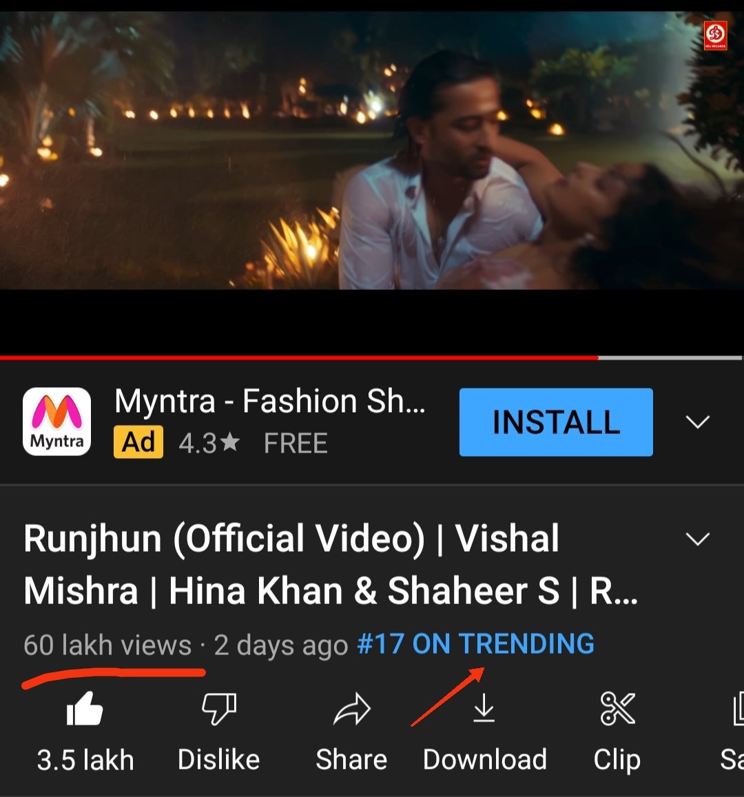 shah_littlesis's tweet photo. #Runjhun❤️❤️ complete 6 million views 💃💃#17on trending 💃💃 yheeeee 🥳 congratulations #shahina💃🥳cong @VishalMMishra Bhai 🙏 please guys #shahina ka sweet romance nahin dekha To Kya dekha 🥰 song no one banana hai 🙏 please share kare
#ShaheerSheikh
@Shaheer_S
@eyehinakhan https://t.co/KRXboWetqU
