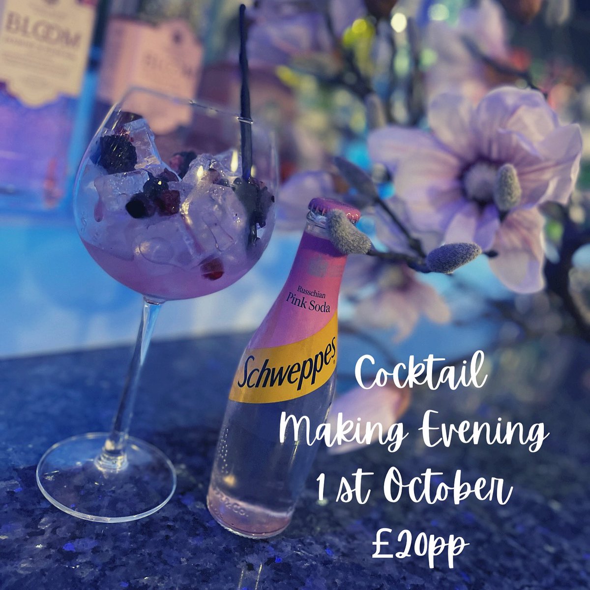 stormbar's tweet photo. Our latest cocktail making evening is here!! Join us on the 1st October at 7pm for an evening of delicious tipples 🍸
£20 per person. We start the evening with a Storm G&amp;T, before making, shaking, and (most importantly) drinking 3 of our summer cocktails 🍹 
Limited availability https://t.co/qXnd2HJSRb