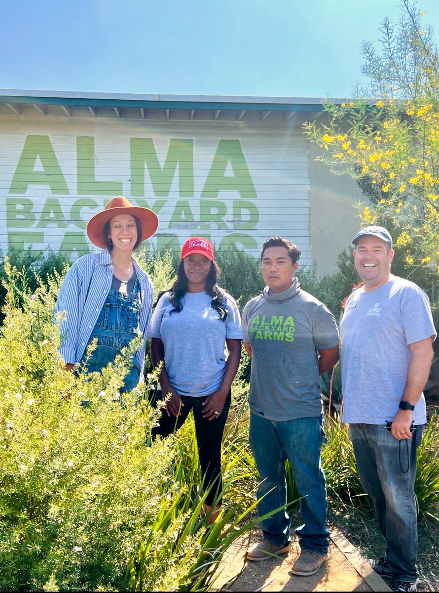 SVP_DrK's tweet photo. Alma Backyard Farms was founded by two @LoyolaMarymount alums, Erika Cuellar &amp; Richard Garcia. Alma creates opportunities in urban farming for the empowerment &amp; reintegration of the formerly incarcerated. Also is a space for fresh &amp; affordable produce in the Compton community. https://t.co/ozm62PwpBO