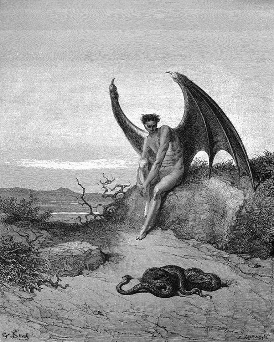 nostalgiaa's tweet photo. lucifer by gustave doré https://t.co/IaHxdQEary