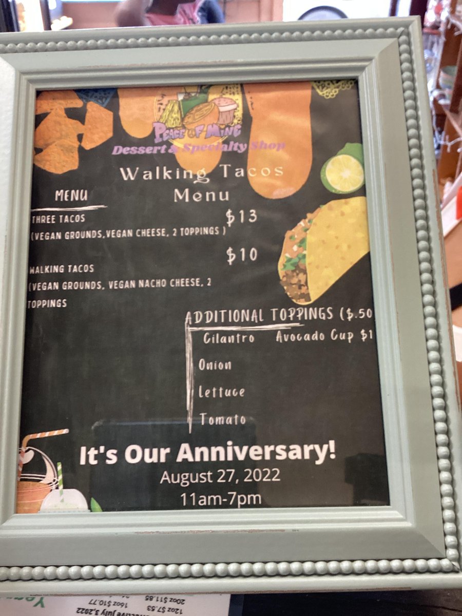 Peaceofmine360's tweet photo. Do you know what today is? It’s our anniversary ‼️🤩. Come celebrate our 4th anniversary with us and our pop-up taco station 🌮😋💗 https://t.co/MmXSFY07lc
