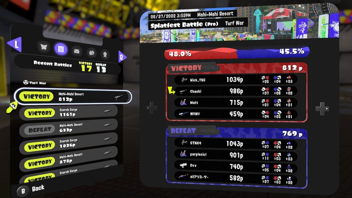 xchanbi's tweet photo. b2b 100x match &amp; 10x match lets fucking go team scissors!!!!!! #Splatoon3 #Splatfest #NintendoSwitch https://t.co/pNb41D6H4o