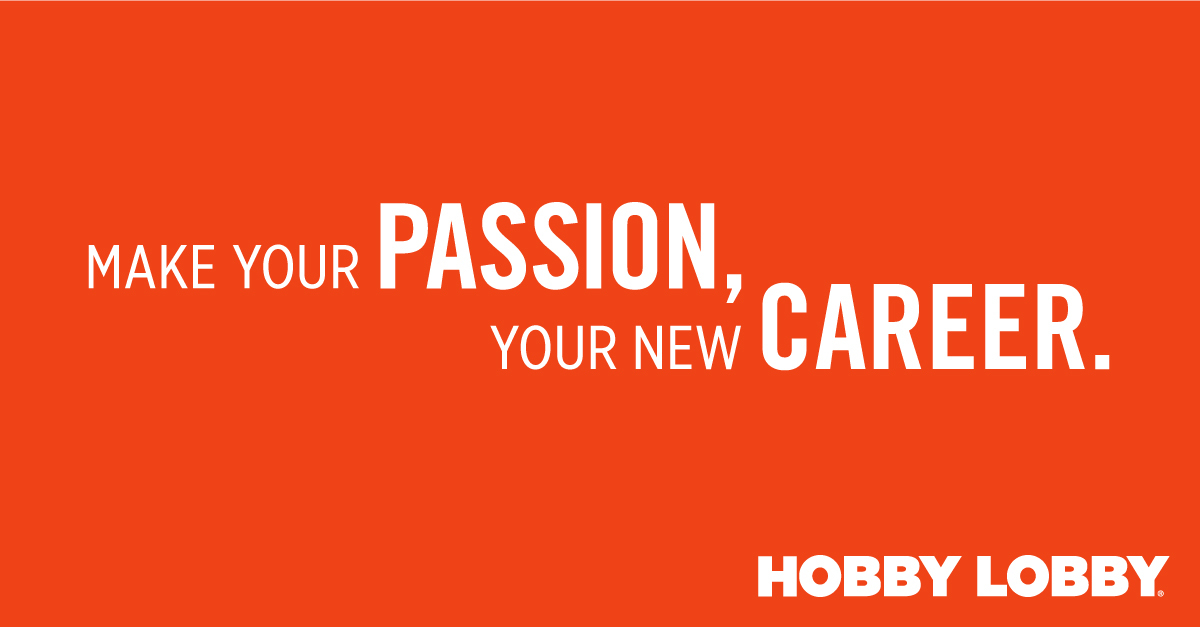 HobbyLobbyJobs's tweet photo. YOU should work for a company that YOU believe in! If you’re looking for in your next opportunity – Don’t wait, take a leap of faith today and apply now for a Co-Manager at our Hobby lobby in Kearney, NE: https://t.co/12vrc3wkAY
#HobbyLobbyJobs #RetailManagementJobs https://t.co/2mm8CjNhml