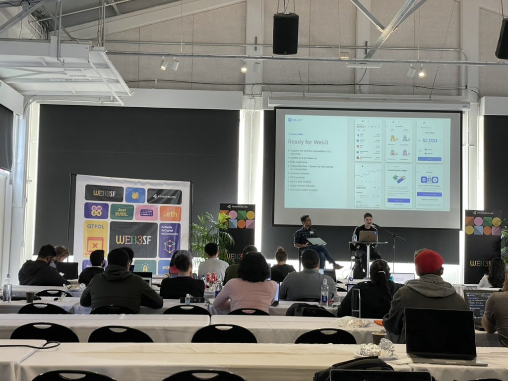 SumeetMa's tweet photo. Checking out the Coinbase talk at #web3sf https://t.co/bgnkoisgPZ