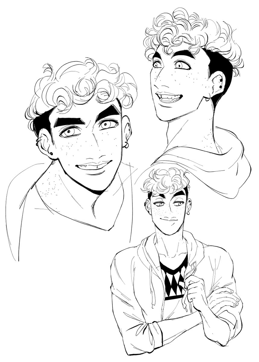andie my oldest oc from when i was 14 :> here's him with an updated 2022 look heheha 
