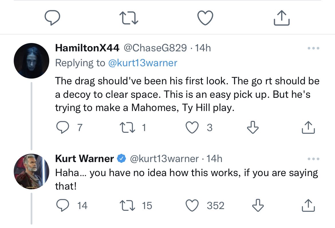 JMoyerFB's tweet photo. 97% of what’s wrong with society is encapsulated by the fact some random average person will sincerely try to explain progressions to a Hall of Fame QB https://t.co/cGZJbJdmRJ