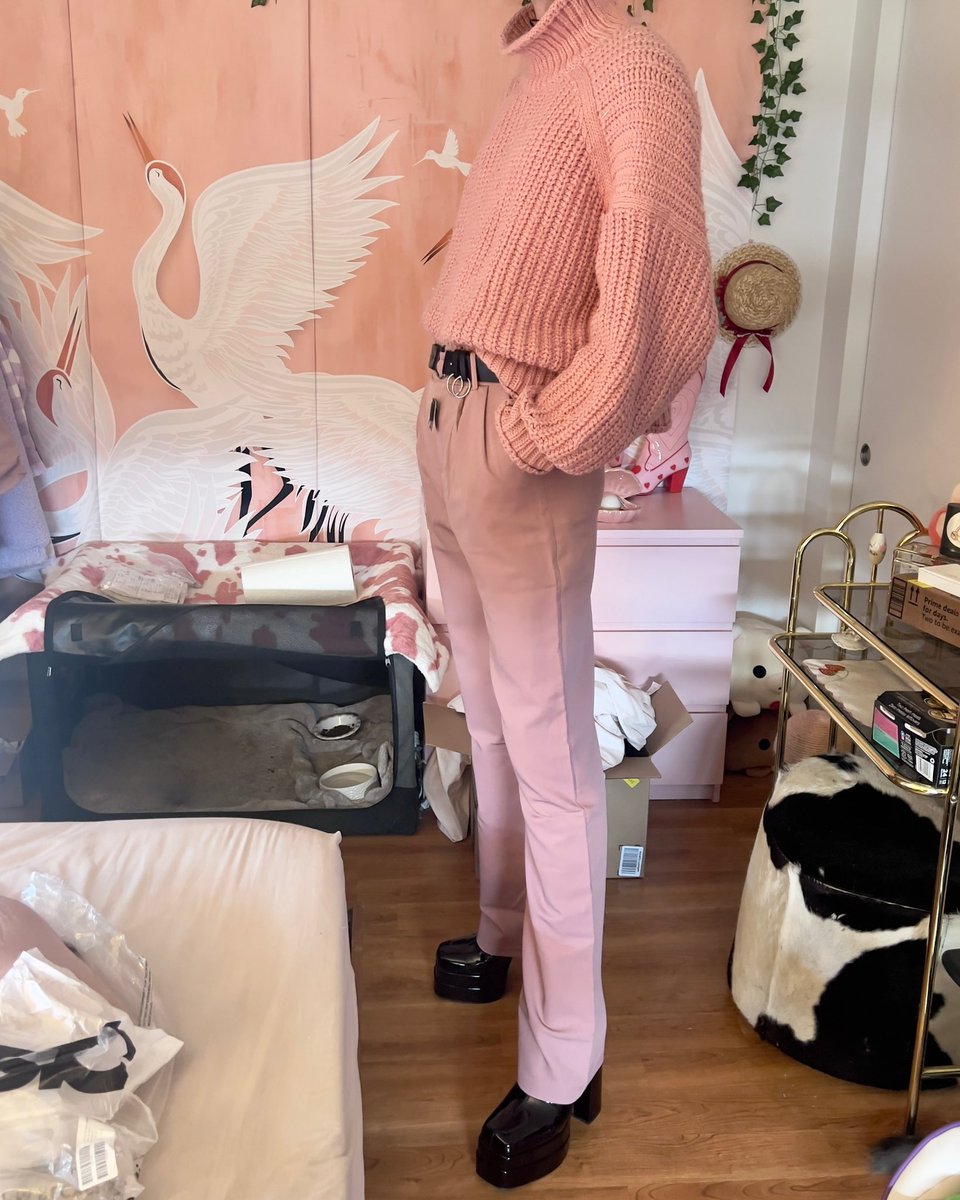 mewlingly's tweet image. my bf is exploring his gender identity and i was tasked with styling him some new more feminine outfits, here’s what we got today 🥹
