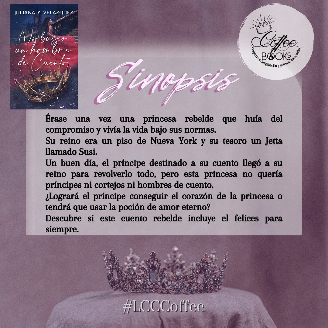 CoffeeBooks19's tweet photo. Hola holaaa!!!

Continuando con nuestras #LCCCoffee , les traemos la novela "No busco un hombre de cuento" de Juliana Y. Velázquez 

Si quieres unirte, solo escribe "Participo" en  nuestra publicación de instagram:
https://t.co/NSbzQI7ivA https://t.co/eMK0y8G2xB