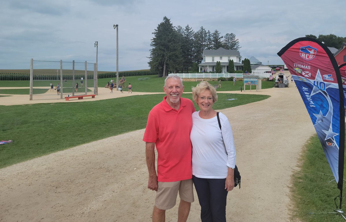 Joan &amp; Rick Borges of Bradenton, FL visited our @FoDMovieSite for the first time today, and I enjoyed their enthusiasm for our venue in the midst of their RV trip. 🌽⚾🥎🌽