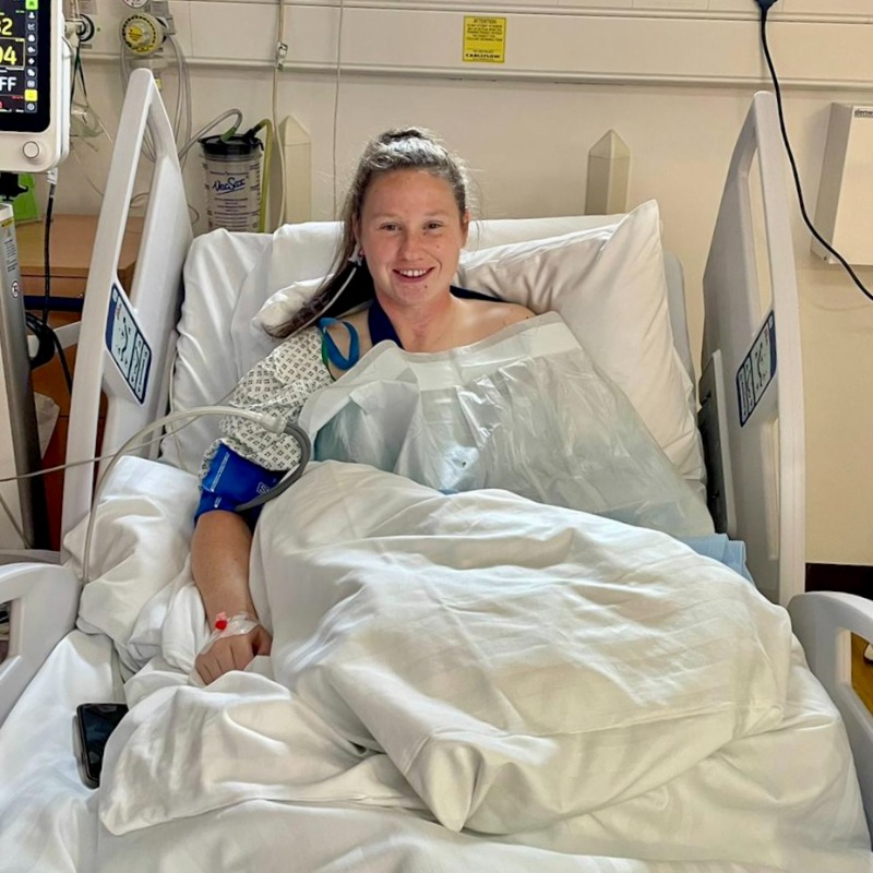 HibernianWomen's tweet photo. Speedy recovery, @AileyTebbett 💚