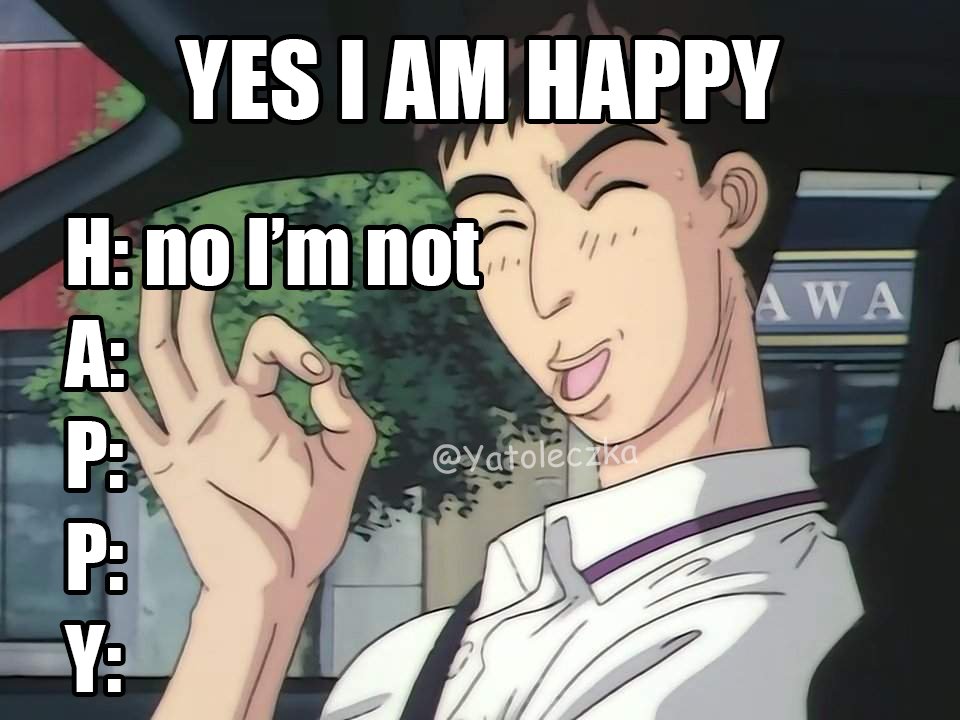 Yatoleczka's tweet image. Depression mode activated!
Please check out my insta: instagram.com/yatoleczka/
I can't lift up after shadowban.
#initialdmemes #initialdmeme #initialdworld #initialdfans #InitialD #memes #Shitpost #Shitpoststatus #initialdepression