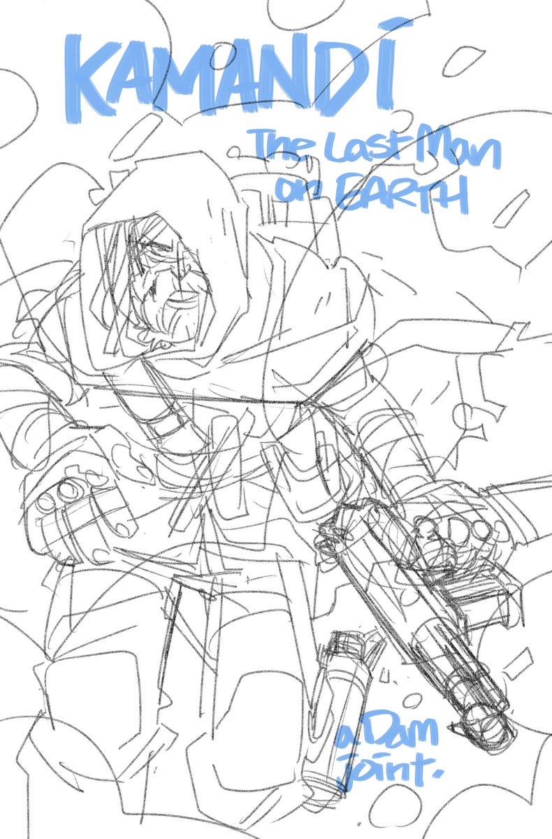 DamooseSeth's tweet photo. To wind down from drawing all day I decided to…draw. Still have #Kamandi on the brain. What happens when he grows up? #DC #ComicsAreForEveryone #TooCartoony #AlwaysDrawing #WakeUpAndDraw #JackKirby #AllHailTheKing https://t.co/UKWc9kPSGk