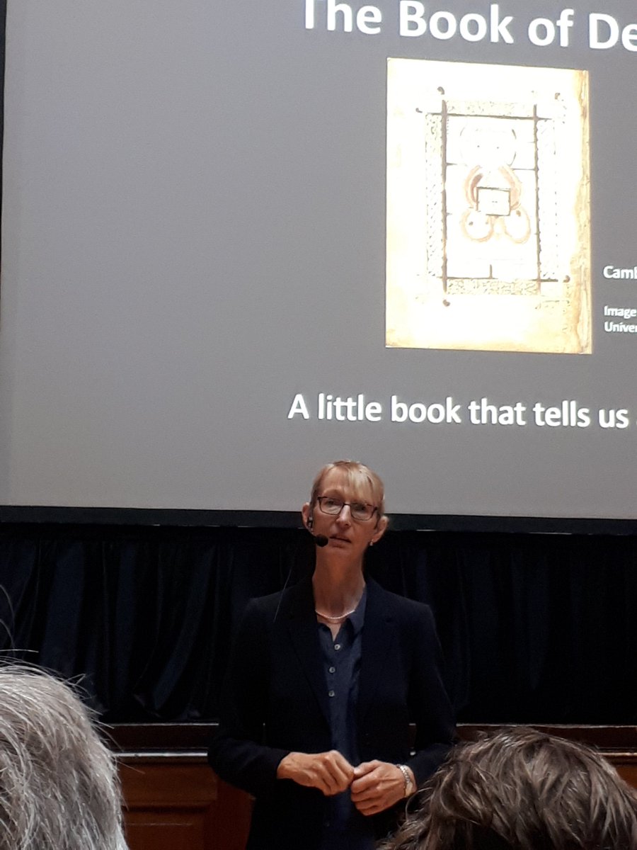 bookof_deer's tweet photo. "A little book that tells us a lot" Dr.Ali Bonner concludes her superb lecture on the Book of Deer this afternoon #bookofdeer https://t.co/t2X0qFubnv